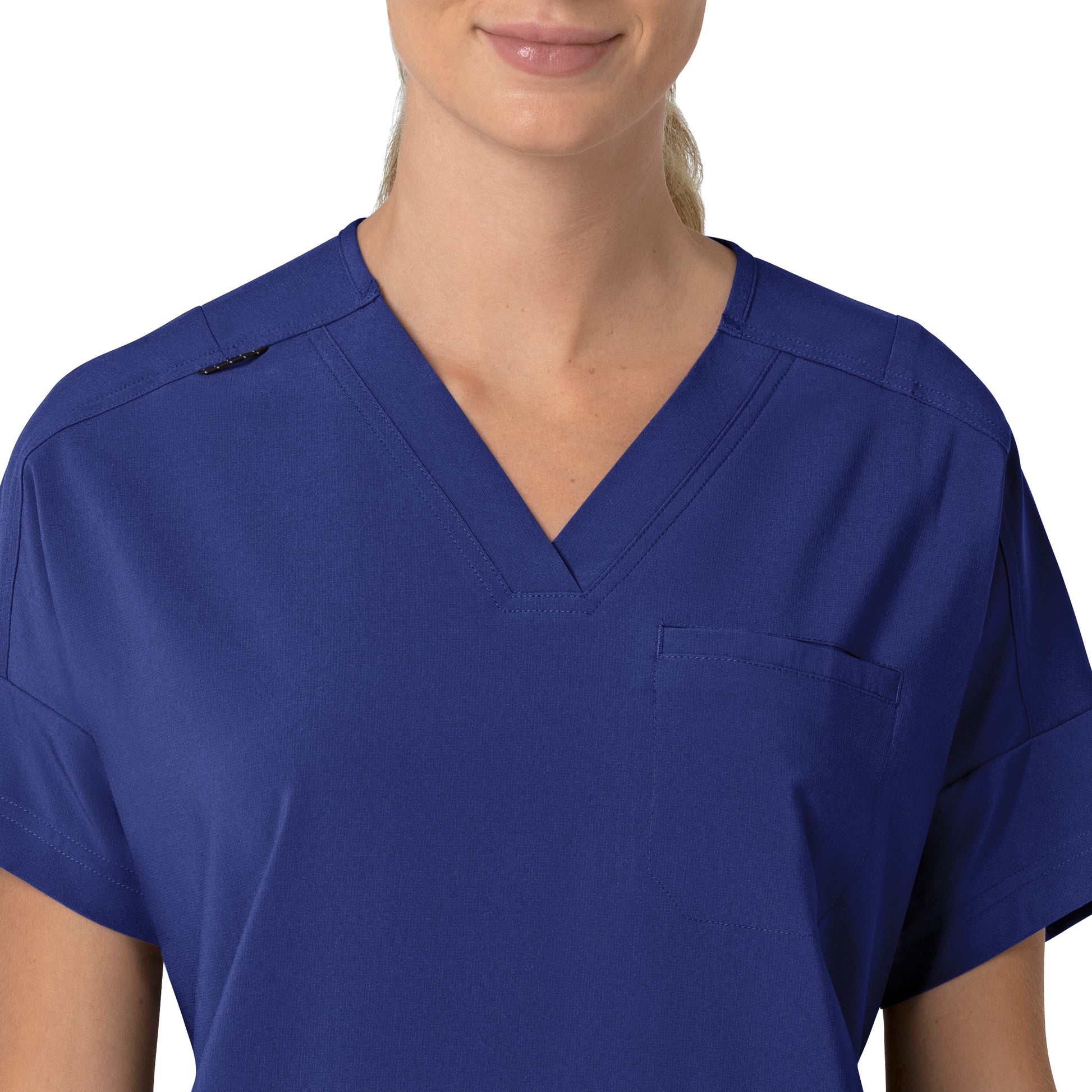 Force Cross-Flex C13110 Women's Oversized V-Neck Scrub Top Galaxy Blue