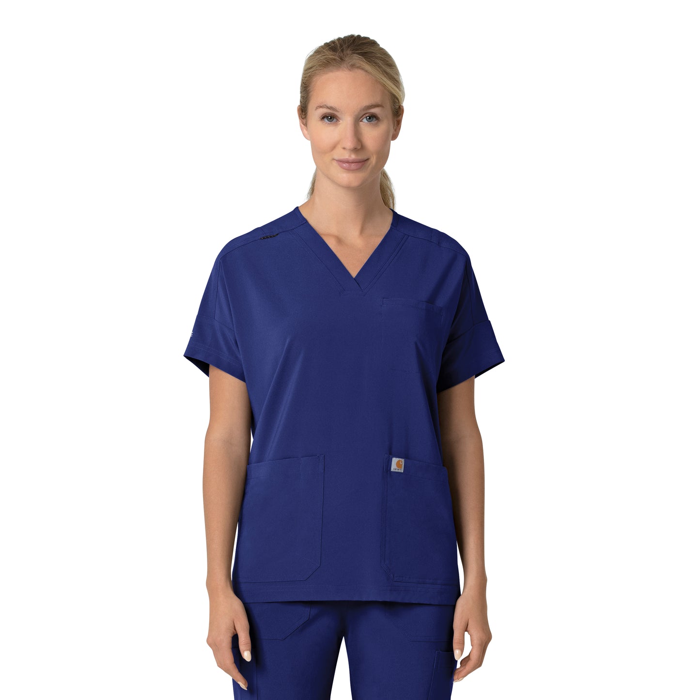 Force Cross-Flex C13110 Women's Oversized V-Neck Scrub Top Galaxy Blue