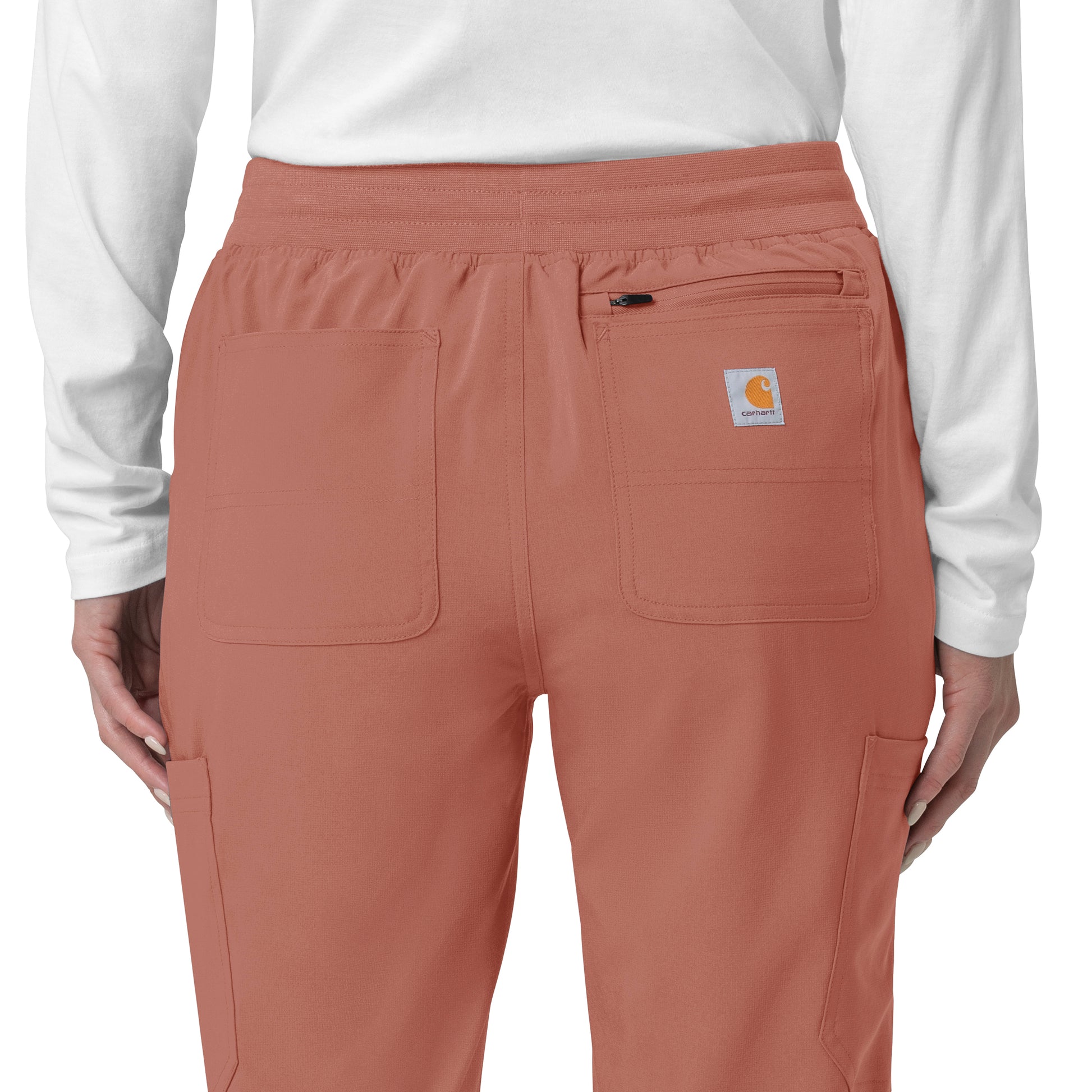 Force Cross-Flex C53110 Cargo Jogger Scrub Pants Wildrose Model Image Alternate | Carhartt