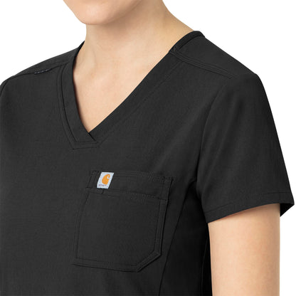 Rugged Flex Peak C12137 Tuck-In Scrub Top Black Model Image Alternate | Carhartt