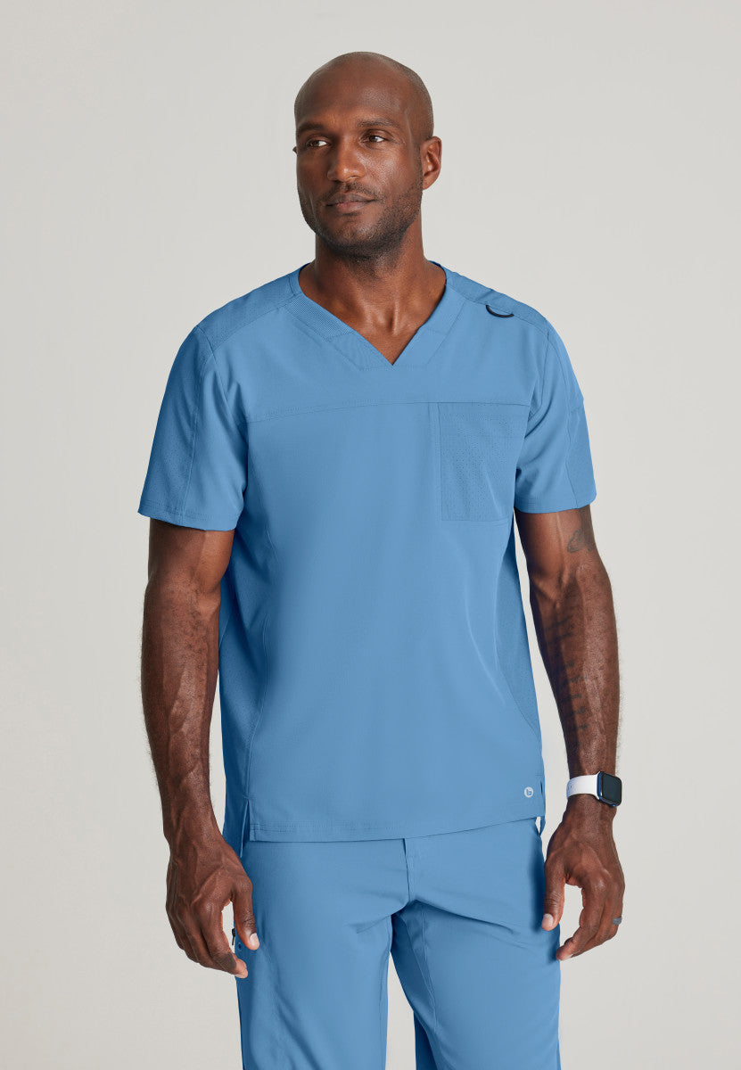 Barco One BOT195 Velocity Scrub Top Ciel Blue