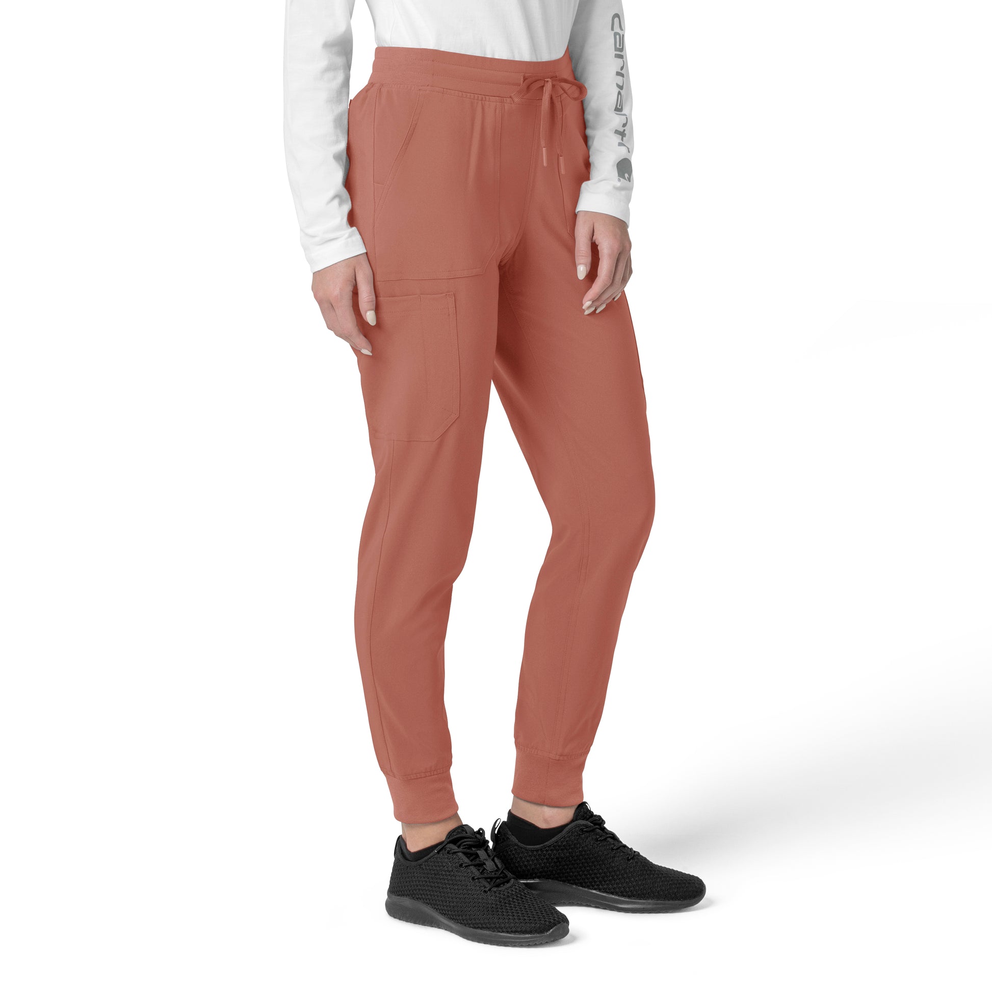 Force Cross-Flex C53110 Cargo Jogger Scrub Pants Wildrose Model Image Right Side | Carhartt