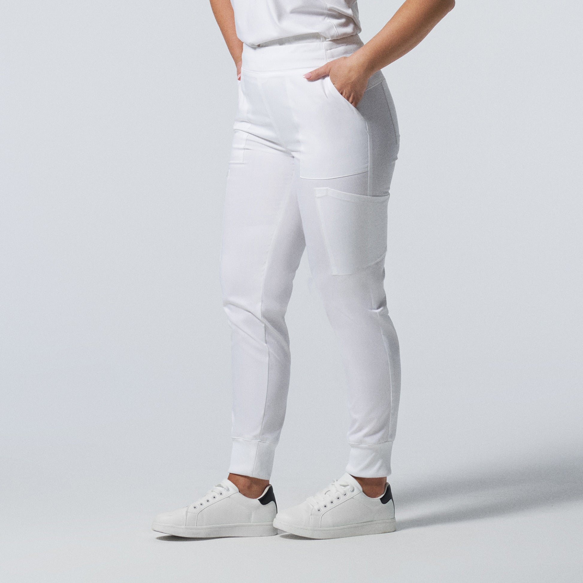 ProFlex LB406 Women's Jogger Scrub Pants White Image