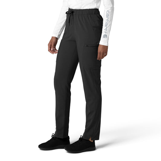 Force Cross-Flex C53210 Straight Leg Cargo Scrub Pants Black Model Image Right Side | Carhartt