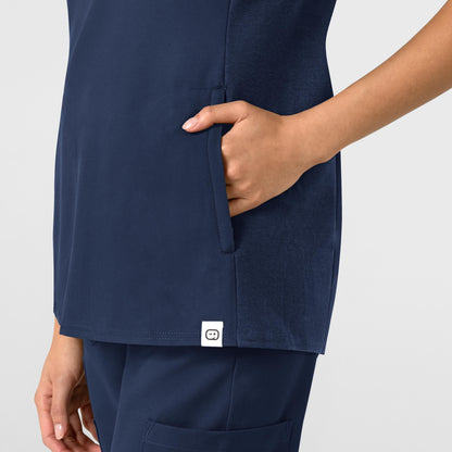 Thrive 6522 Flex-n-Reach V-Neck Scrub Top Navy Model Image Alternate | Wink