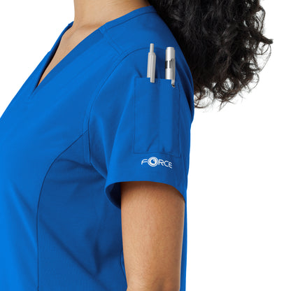 Force Cross-Flex C13310 Knit Panel Scrub Top Royal Model Image Alternate | Carhartt