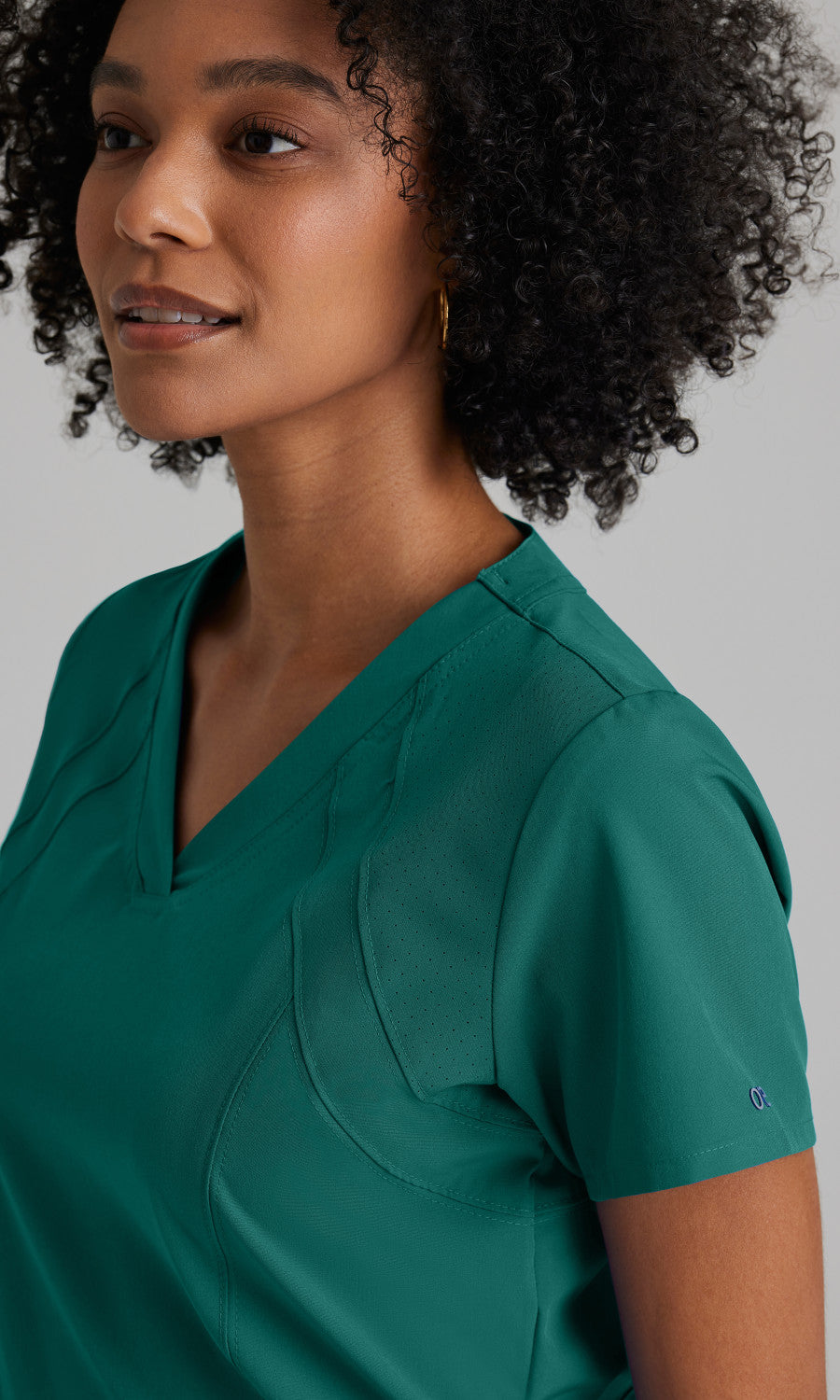 Barco One 5105 Racer Scrub Top Hunter Green