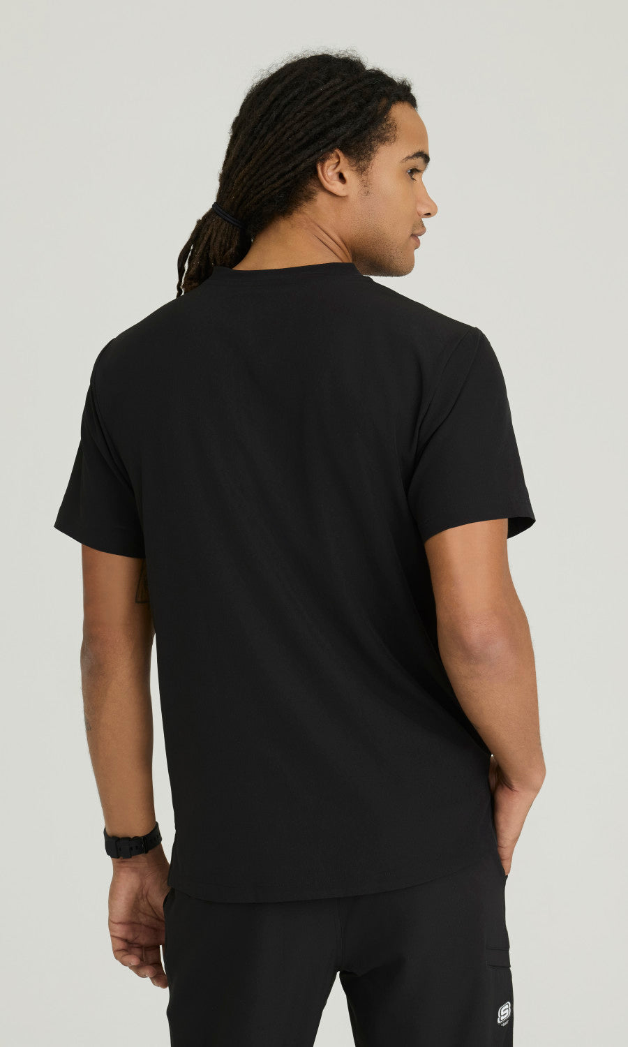 Skechers Vitality SKT082 Crew Scrub Top Black