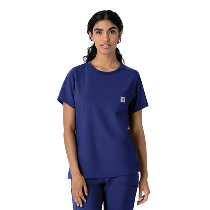 Force Cross-Flex C13510 Women's Crew Neck Scrub Top Galaxy Blue
