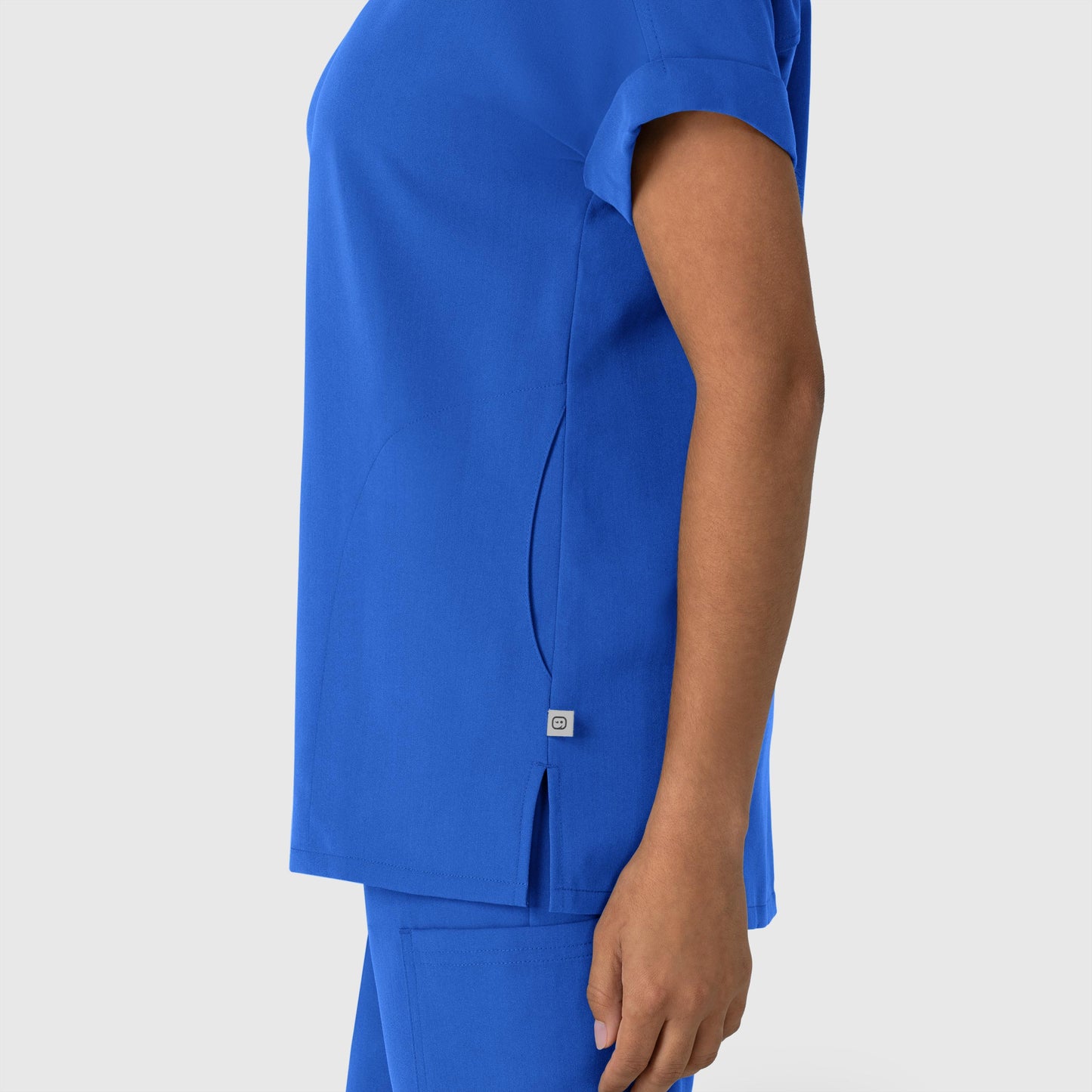 Nova 6232 Drop Shoulder Boxy Scrub Top Royal Model Image Alternate | Wink