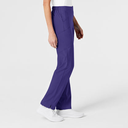 W123 5155 Flat Front Cargo Scrub Pants Grape Model Image Right Side | Wink