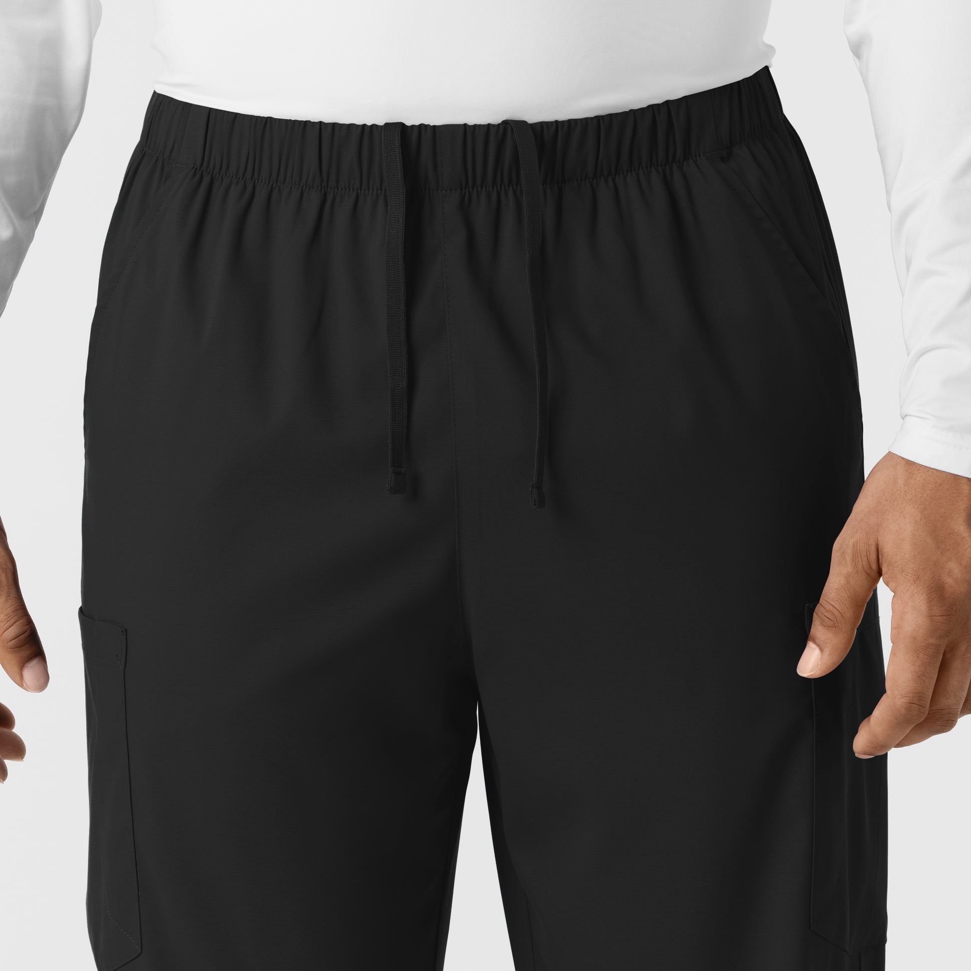 Boundless 5051 Unisex Straight Leg Scrub Pants Black Model Image Alternate | Wink