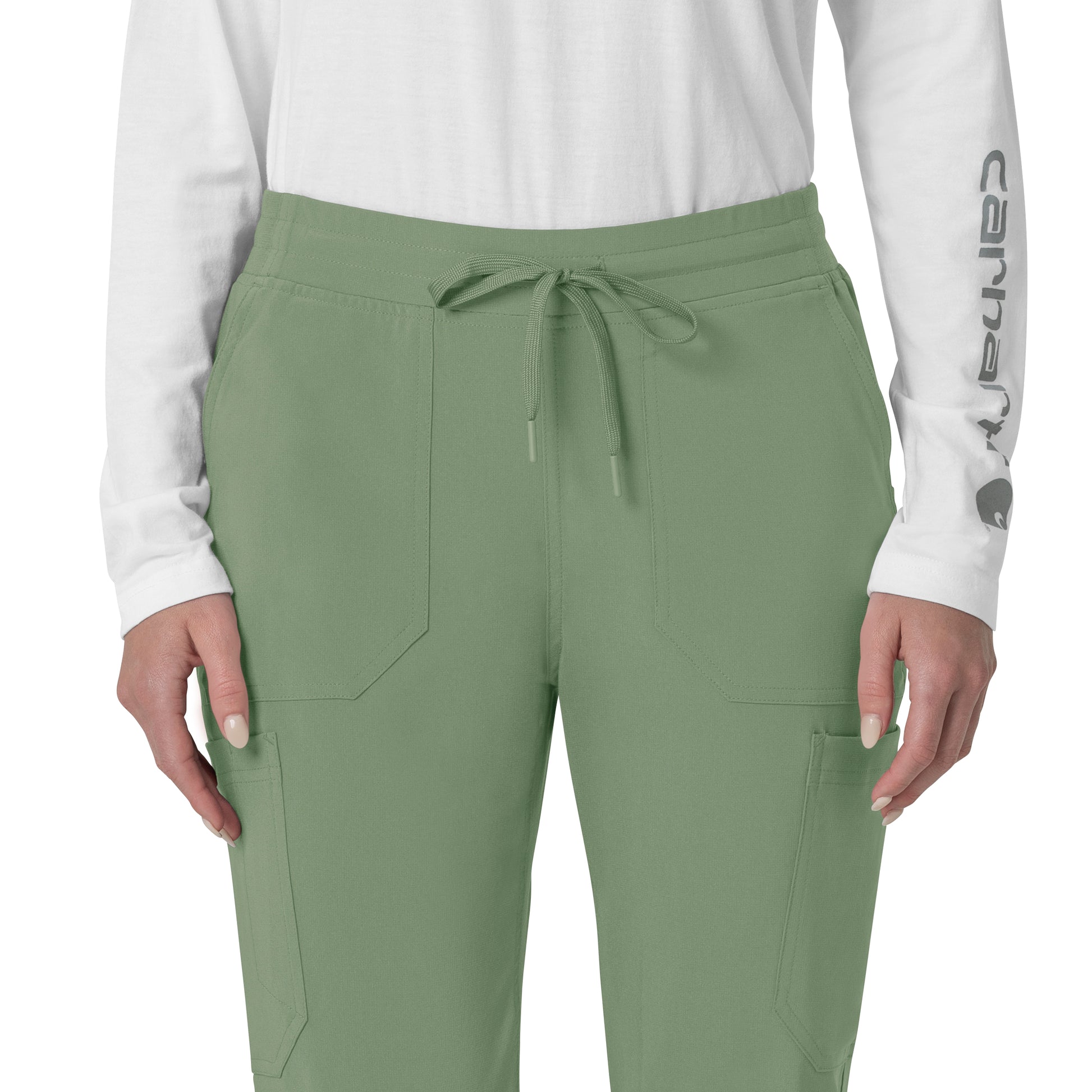 Force Cross-Flex C53110 Women's Cargo Jogger Scrub Pants Green Slate