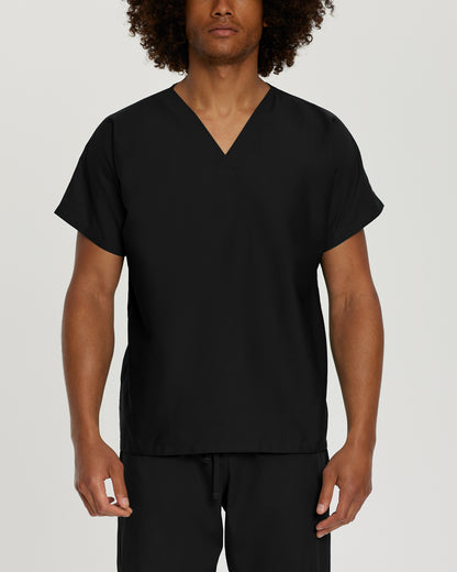 Scrub Zone LT102 Unisex V Neck Scrub Top Black Image