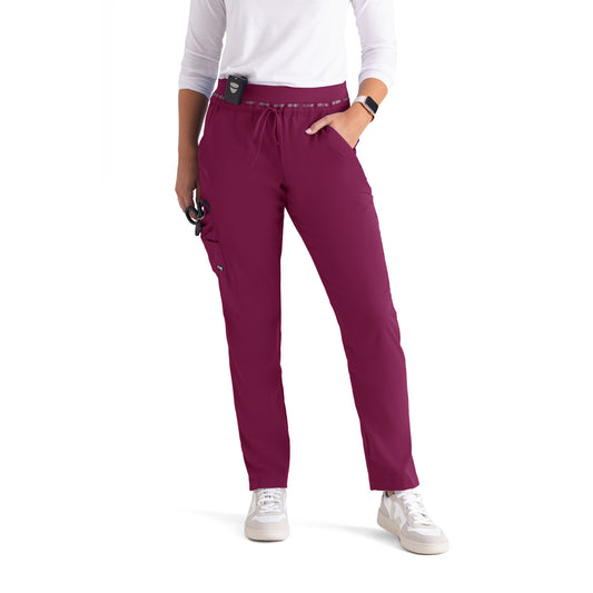 Greys Anatomy Stretch GRSP526 Serena Scrub Pants Wine