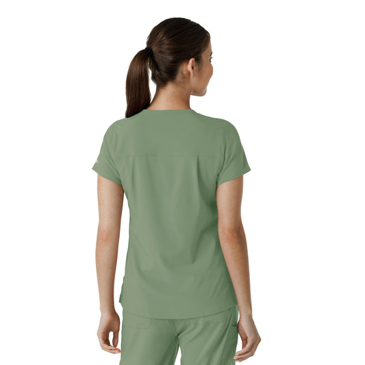 Force Cross-Flex C13410 Women's Tuck-In Scrub Top Green Slate