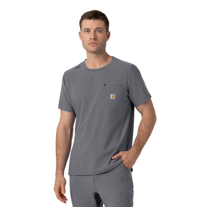 Force Cross-Flex C16510 Men's Crew Neck Scrub Top Pewter