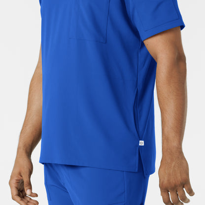 RENEW 6834 Men's V-Neck 5 Pocket Scrub Top Royal Model Image Alternate | Wink