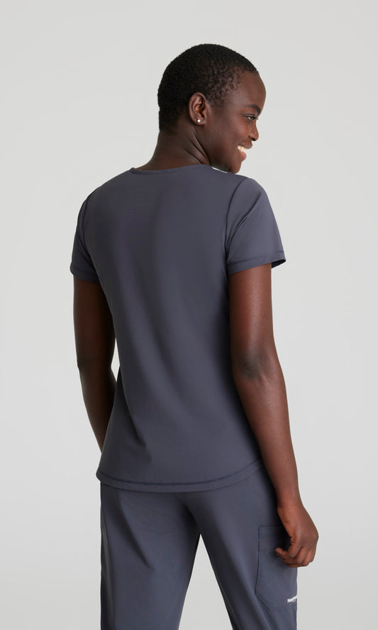 Skechers Slip-Ins Knits SKT220 Serene Knit Scrub Top Pewter