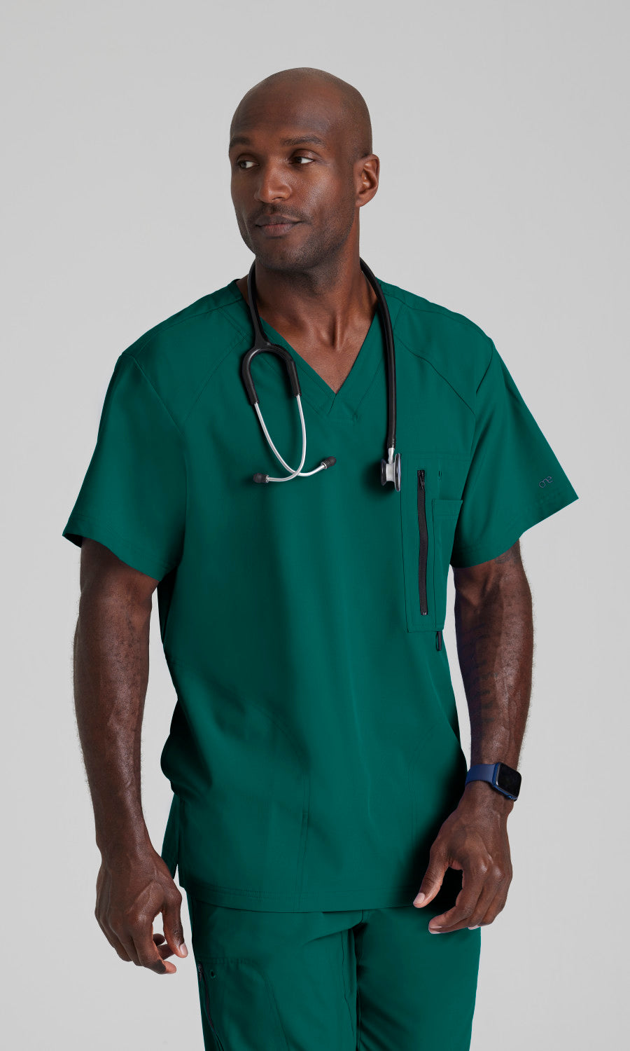 Barco One 0115 Amplify Scrub Top Hunter Green