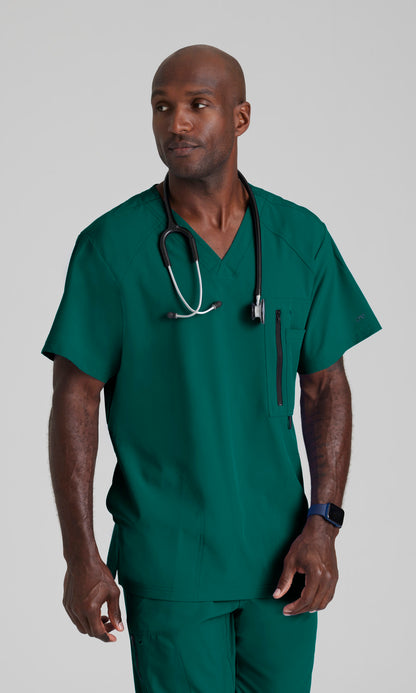 Barco One 0115 Amplify Scrub Top Hunter Green