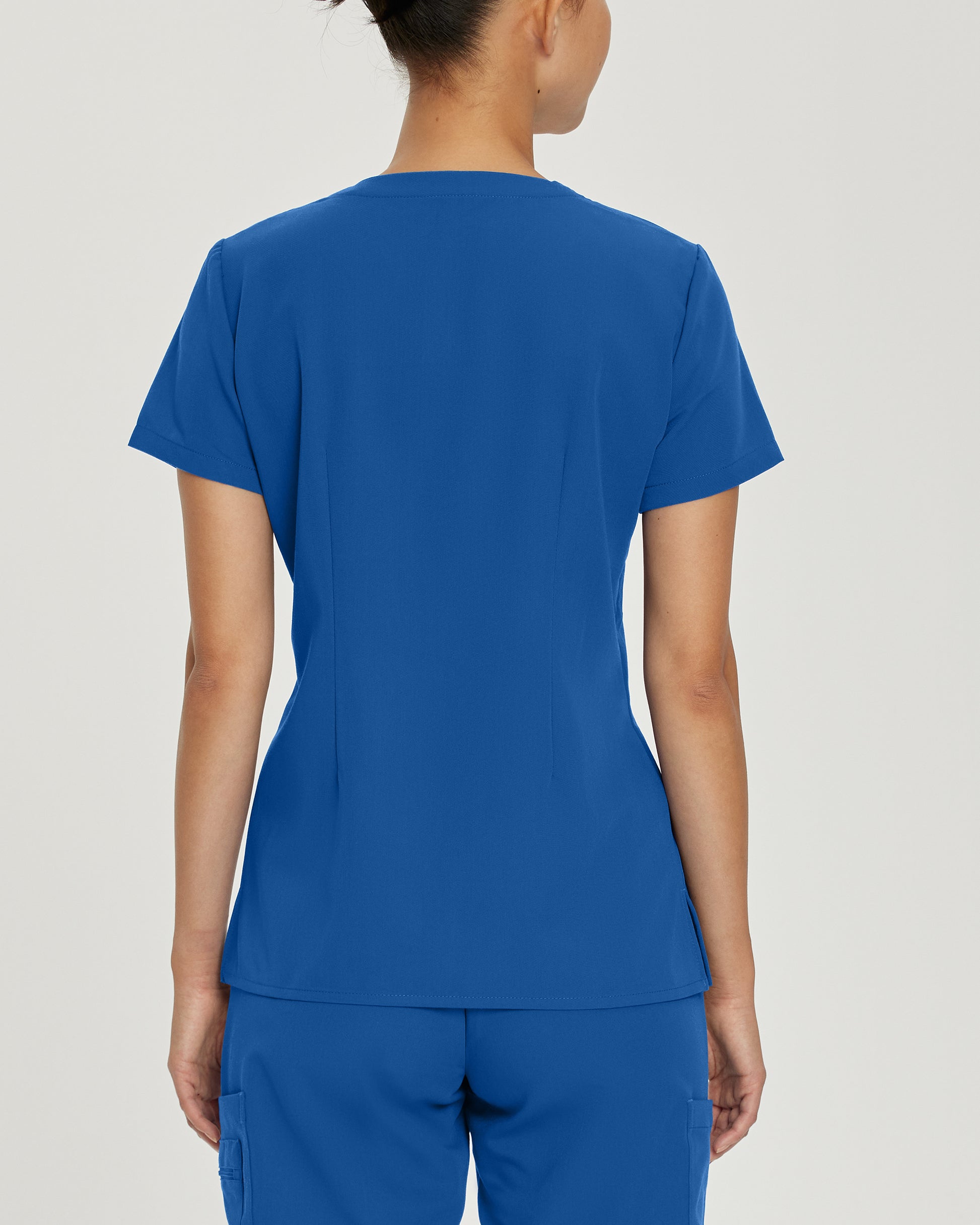 V-Tess 794 Women's 1 Pocket V Neck Scrub Top Royal Image