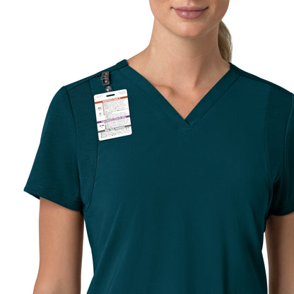 Force Cross-Flex C13210 Flex Panel V-Neck Scrub Top Caribbean Model Image Alternate | Carhartt