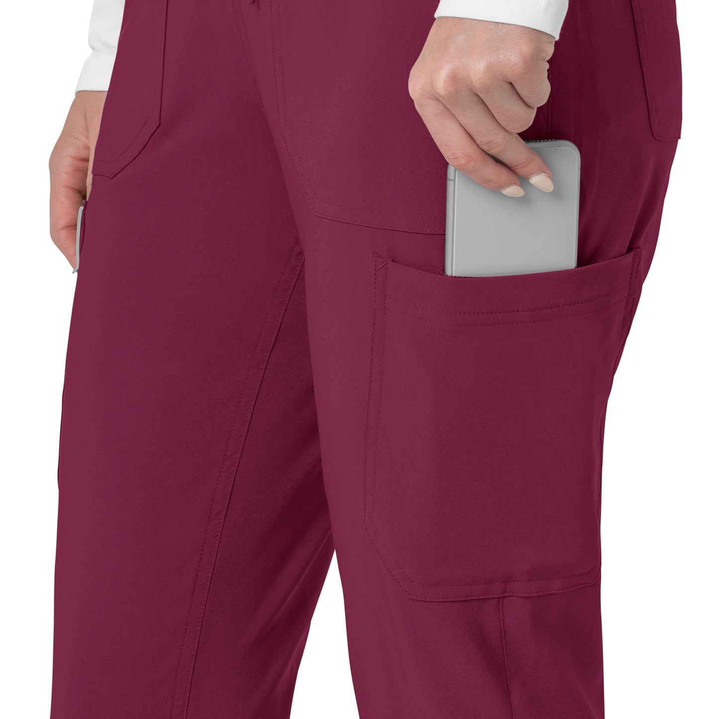 Force Cross-Flex C53110 Cargo Jogger Scrub Pants Wine Model Image Alternate | Carhartt