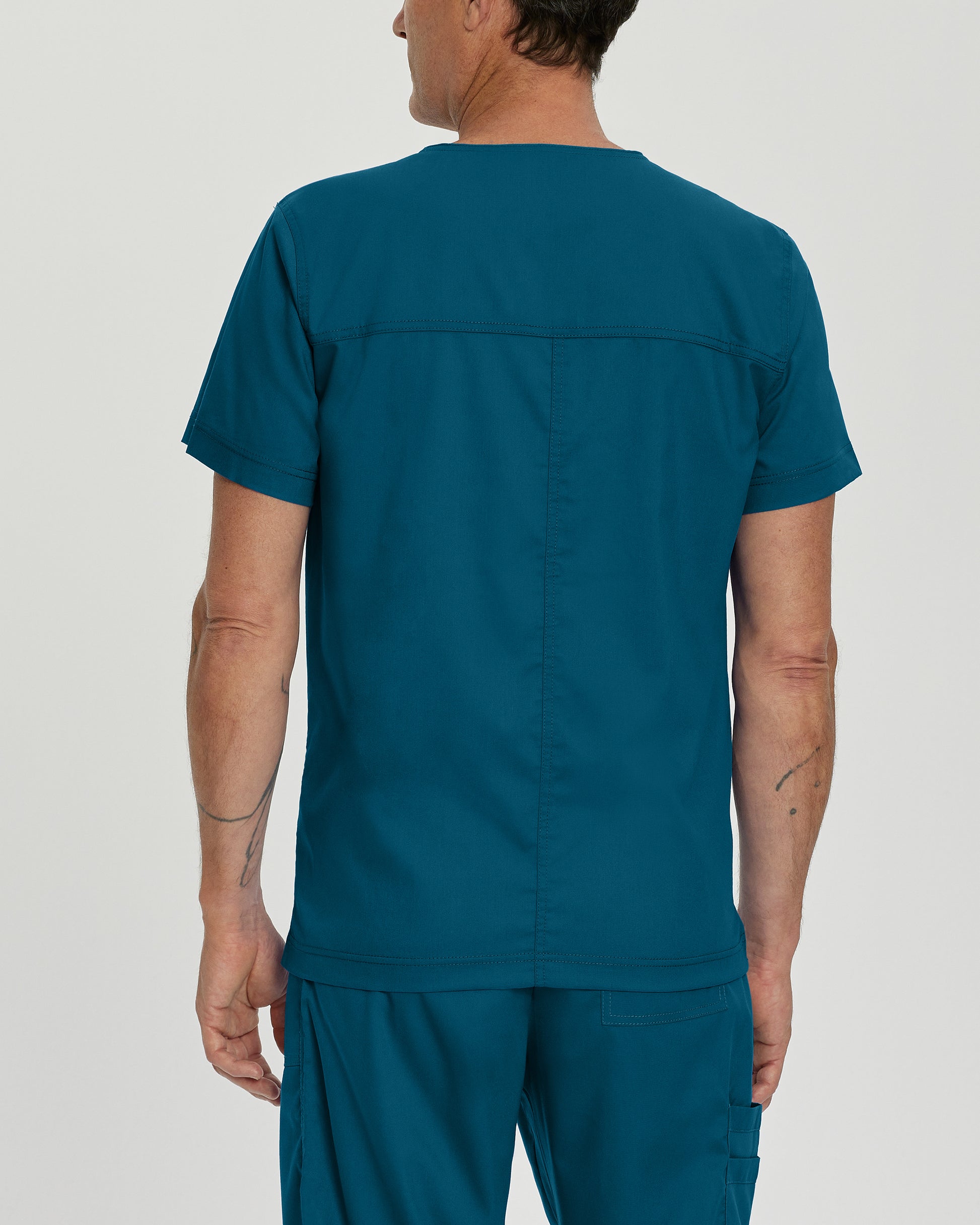 ProFlex 4253 Men's 4 Pocket V Neck Scrub Top Caribbean Image