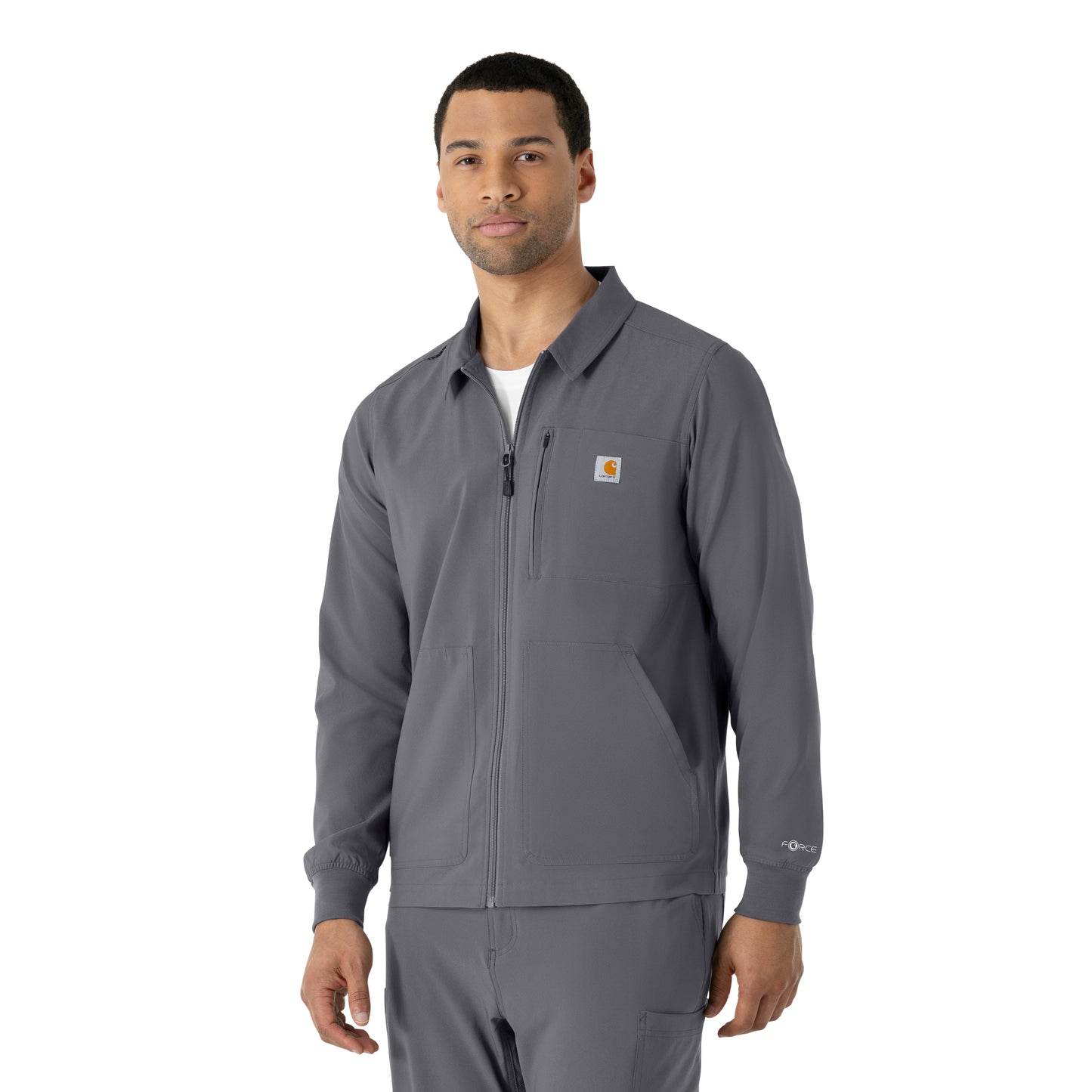 Force Cross-Flex C86310 Men's Lightweight Scrub Jacket Pewter