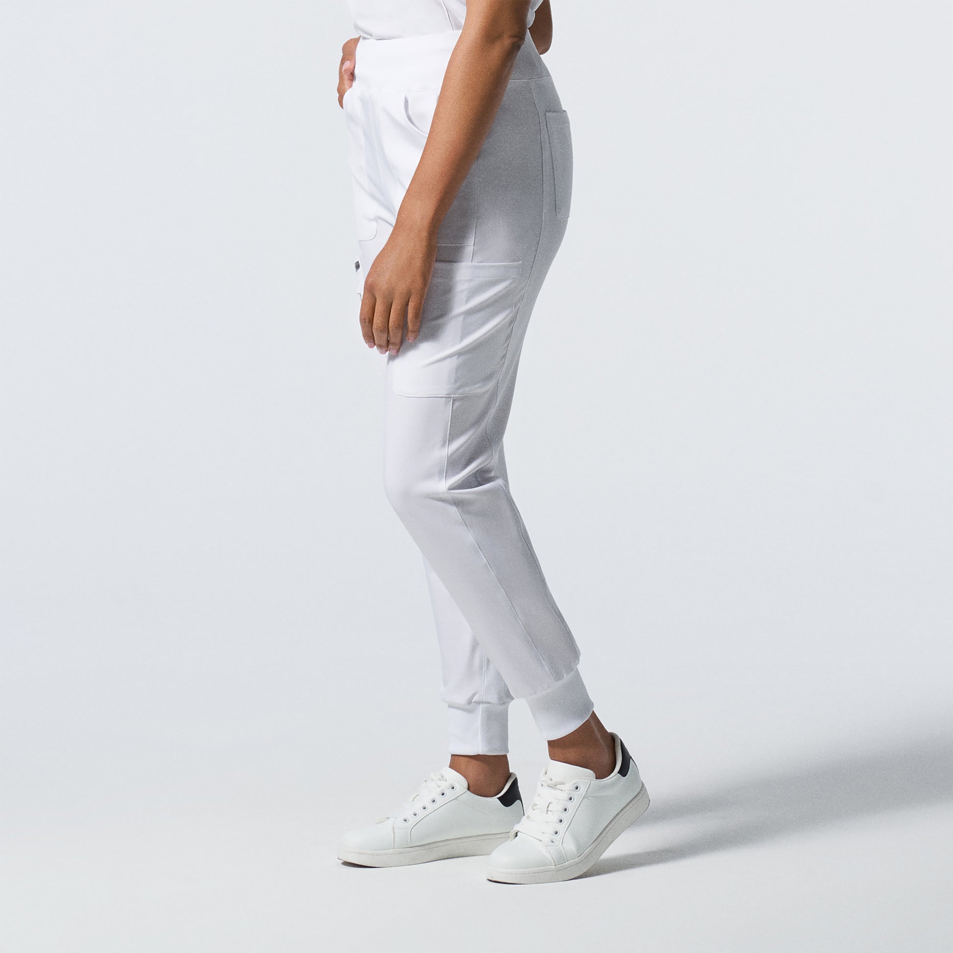 Forward LB401 Women's Jogger Scrub Pants White Image