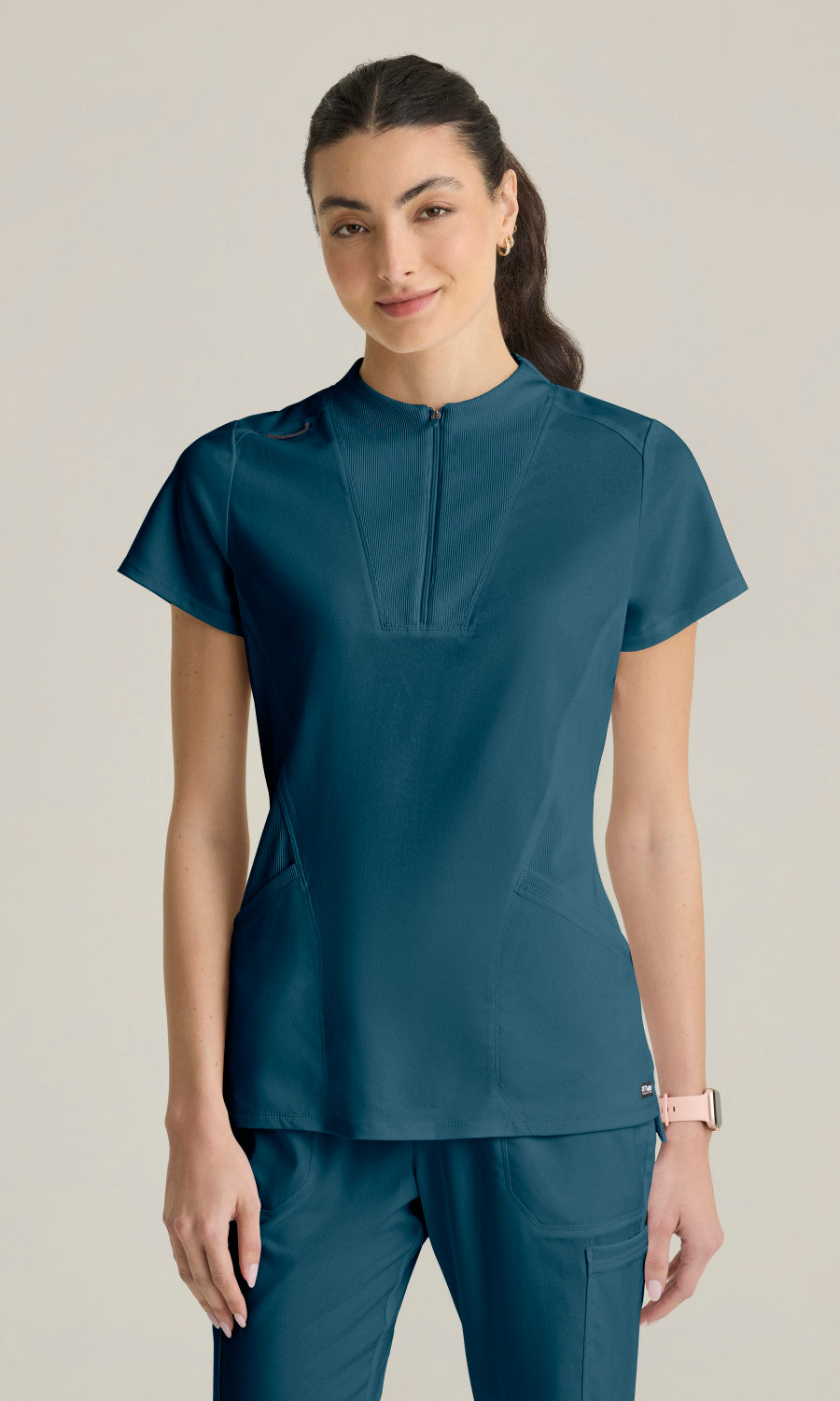 Grey's Anatomy Stretch GRST292 Kristi Top Bahama - front