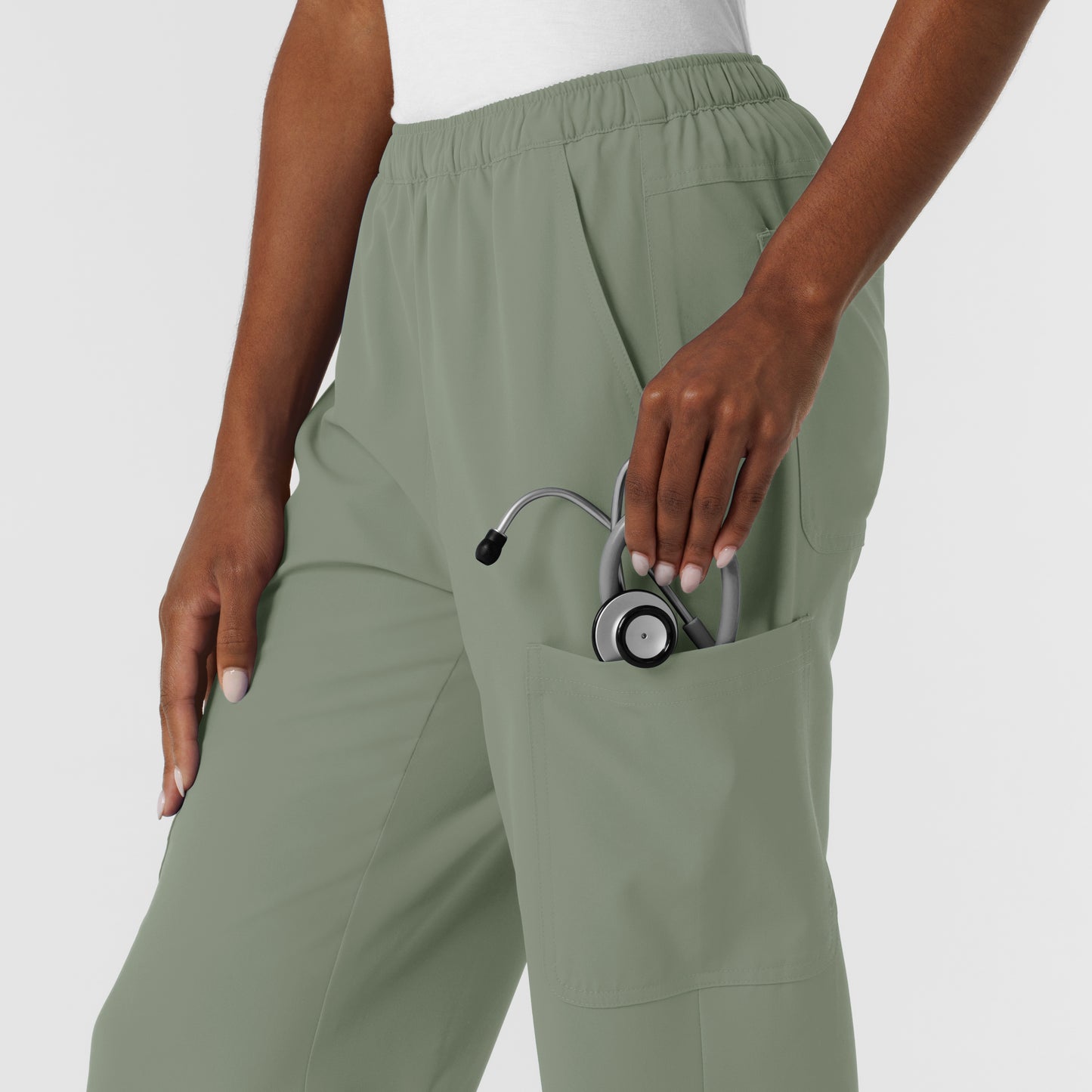 NURTUR 5180 Women's Straight Leg Cargo Scrub Pants Sage