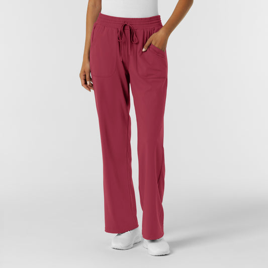 RENEW Knit 5559 Women's Wide Leg Scrub Pants Ruby