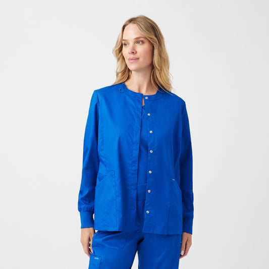 ProFlex LJ706 Women's 3 Pocket Scrub Jacket Royal Image