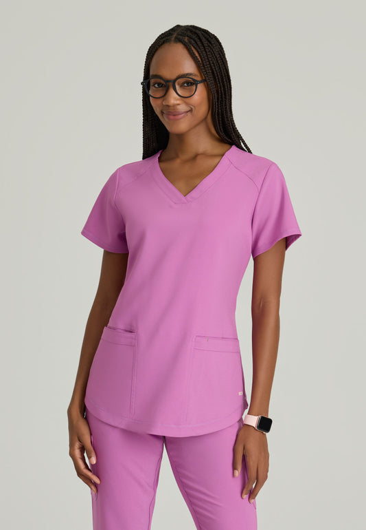 Greys Anatomy Evolve GSST180 Rhythm Scrub Top Twilight Mauve