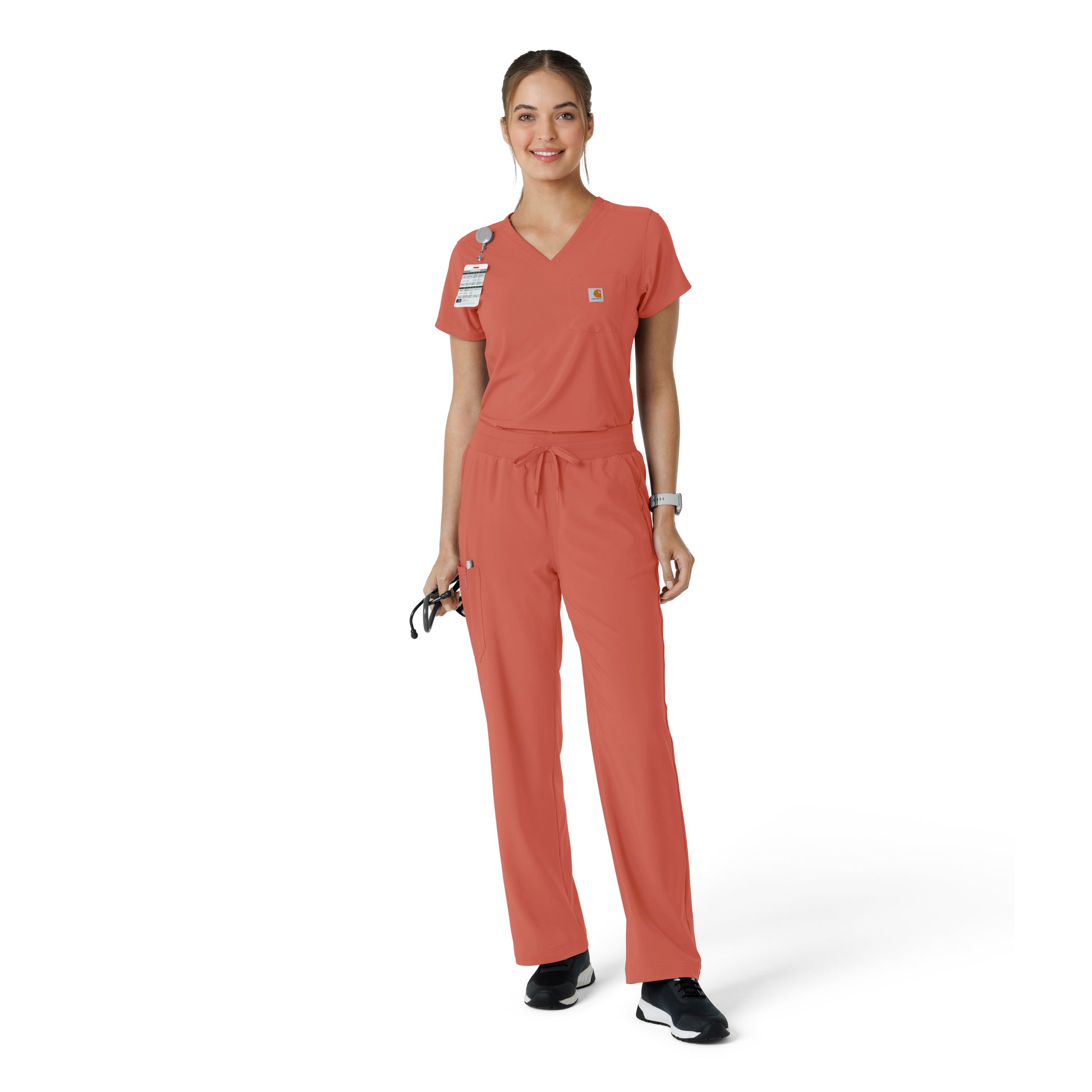 Force Cross-Flex C13410 Women's Tuck-In Scrub Top Dusty Cedar