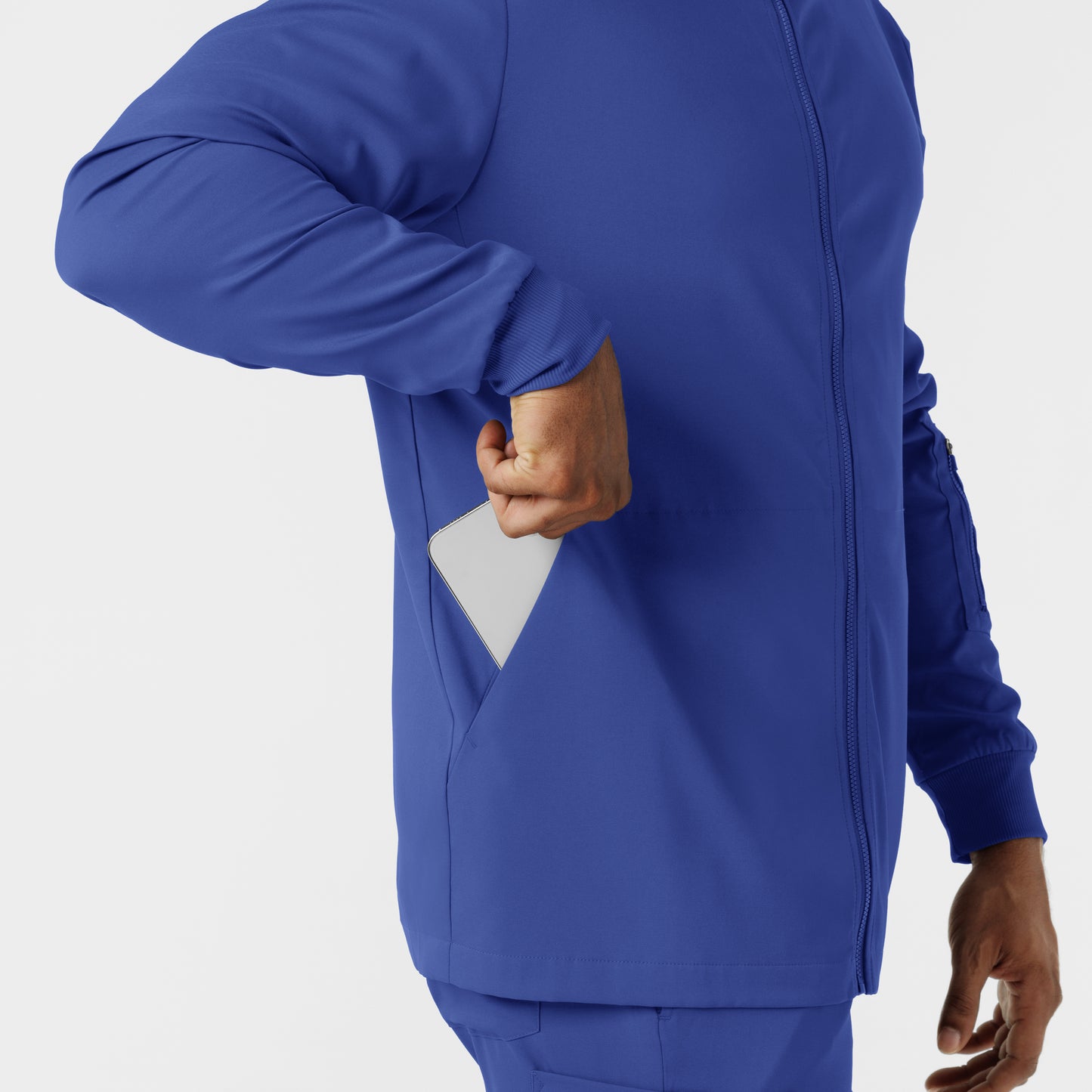 Boundless 8351 Men's Warm Up Scrub Jacket Galaxy Blue