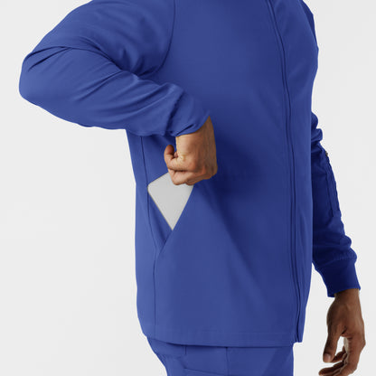 Boundless 8351 Men's Warm Up Scrub Jacket Galaxy Blue