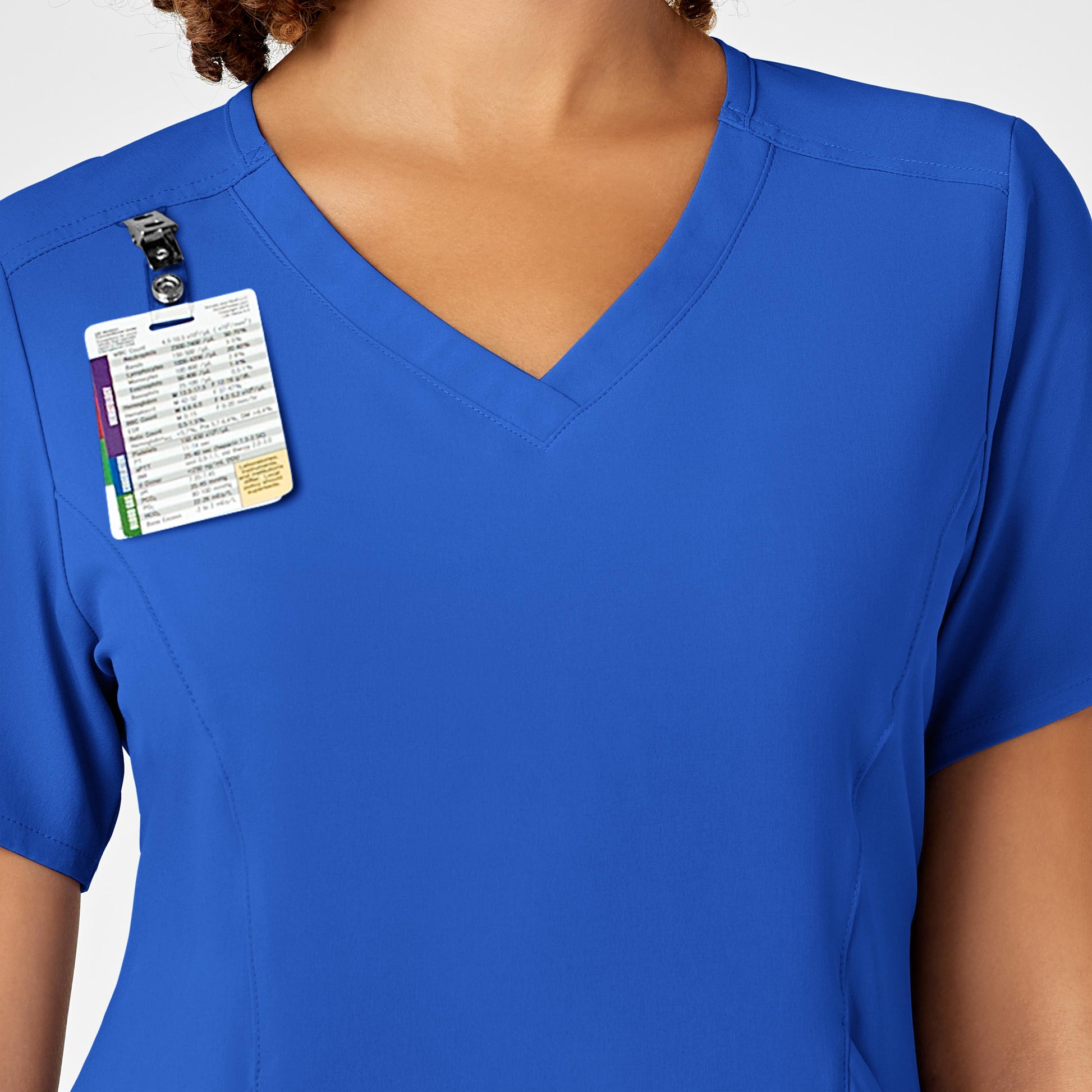 RENEW 6134 V-Neck Scrub Top Royal Model Image Alternate | Wink