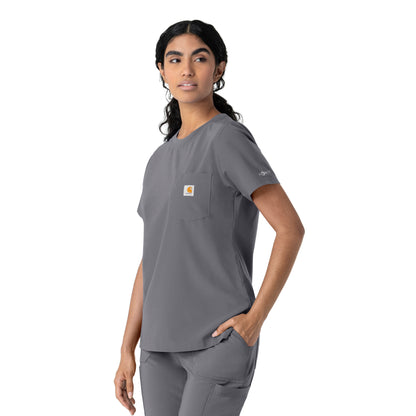 Force Cross-Flex C13510 Women's Crew Neck Scrub Top Pewter