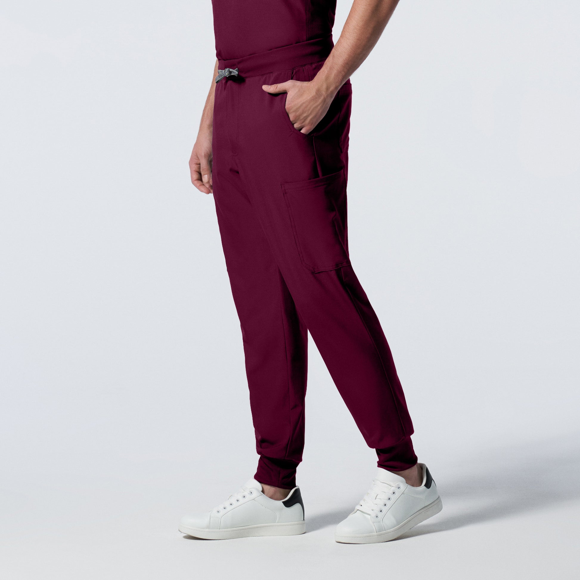 Forward LB409 Men's Jogger Scrub Pants Wine Image