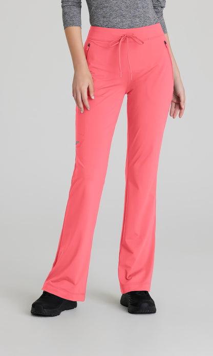 Skechers Slip-Ins Knits SKP656 Glide Knit Flare Scrub Pants Punch Pink