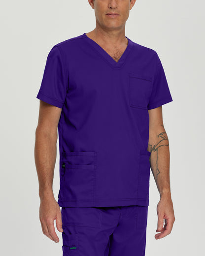 ProFlex 4253 Men's 4 Pocket V Neck Scrub Top Grape Image