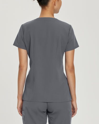 V-Tess 794 Women's 1 Pocket V Neck Scrub Top Dark Pewter Image