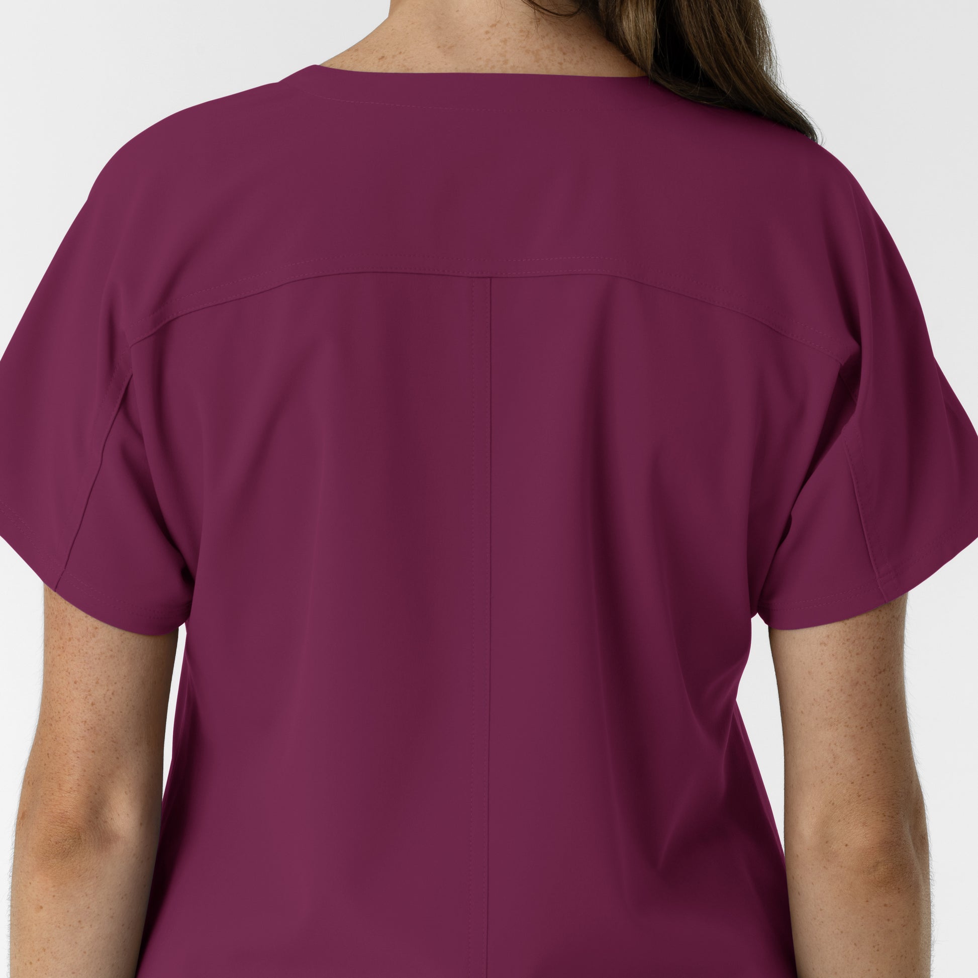 NURTUR 6280 Women's Drop Shoulder Tunic Scrub Top Wine