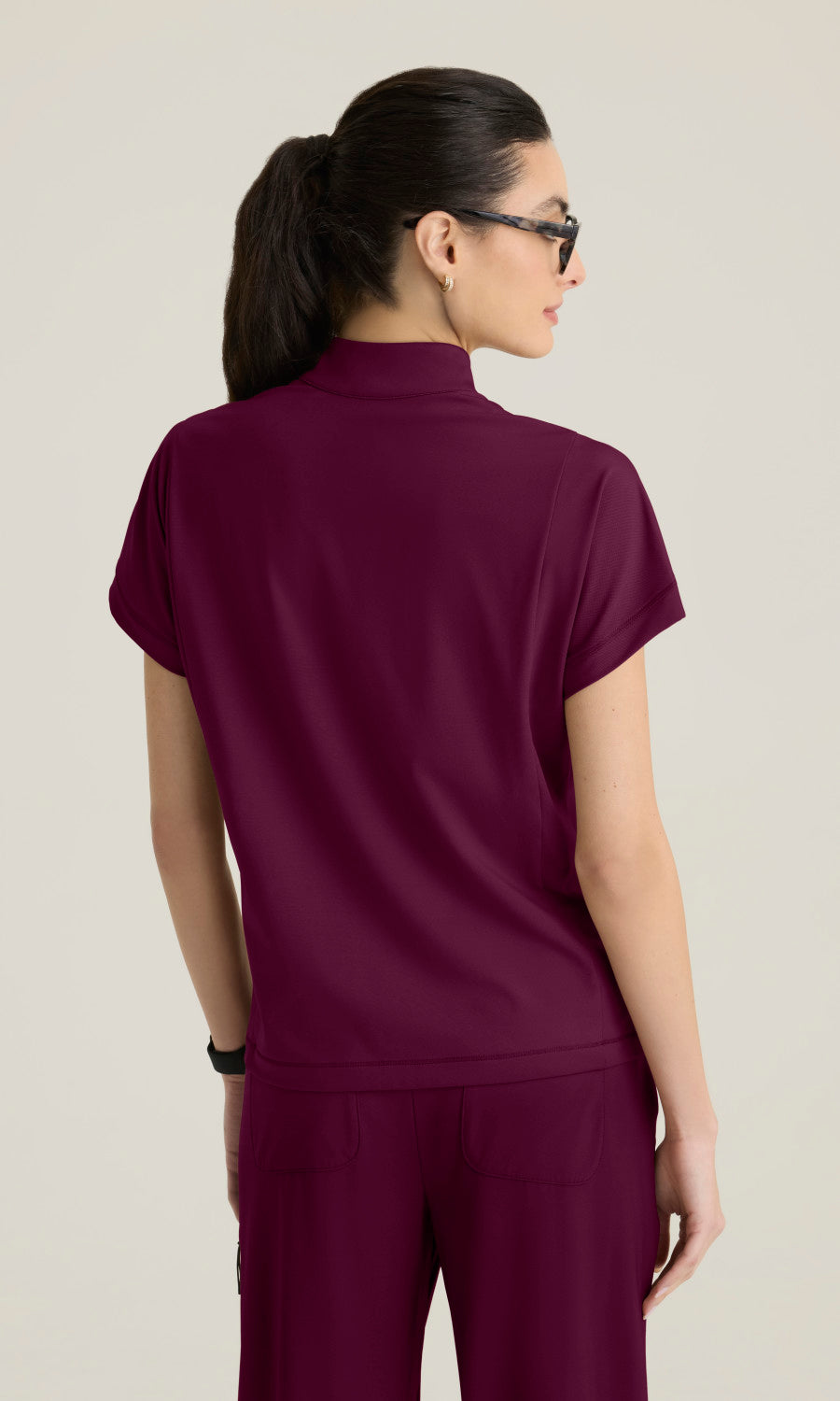 Grey's Anatomy Knits GRST319 Crystal Top Wine - back