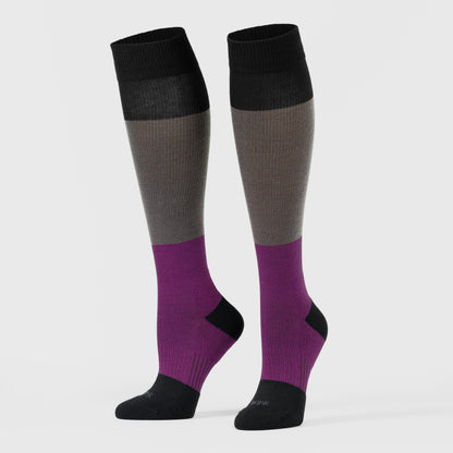 Wink S401 Compression Socks Black/Dk Grey/Rasp Color Block