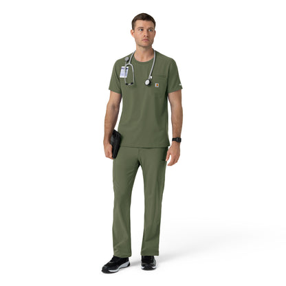 Force Cross-Flex C16510 Men's Crew Neck Scrub Top Olive