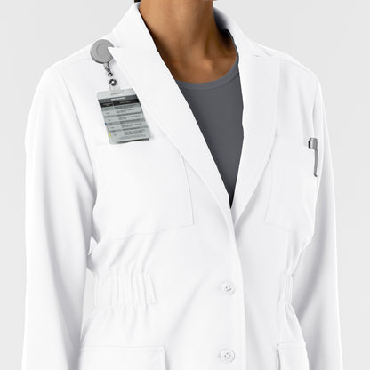 Layers 8166 Women's Blazer Short Lab Coat White